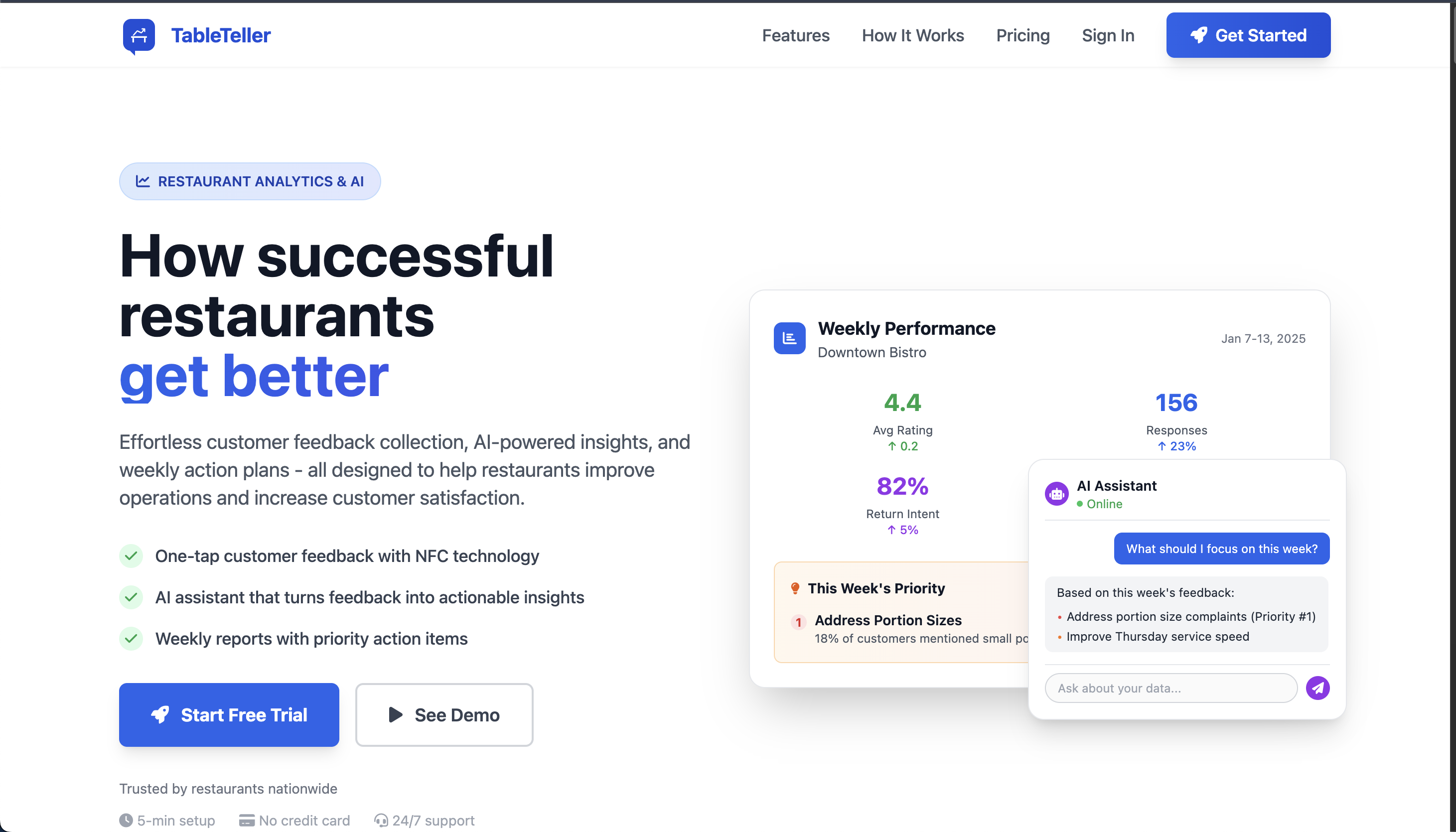 TableTeller App Screenshot